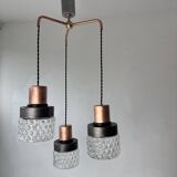 Ancien lustre cascade 3 feux 1970 vintage