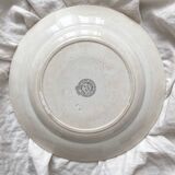 Round ironstone dish “Pavots” Choisy le Roi