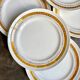 6 St Amand yellow and gold earthenware dinner plates