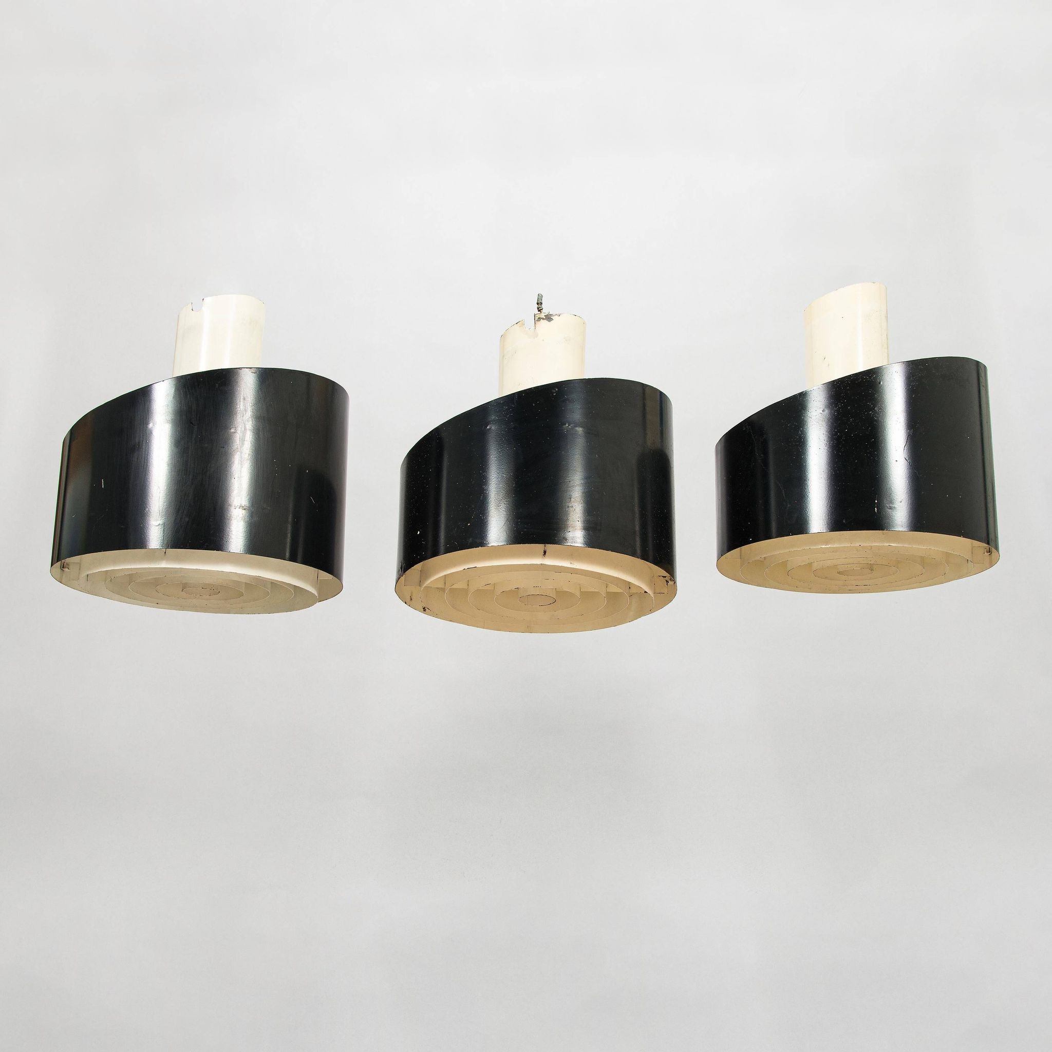 Oversized metal ceiling light by Laaksonen & Poika, Finland, 1960