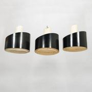 Oversized metal ceiling light by Laaksonen & Poika, Finland, 1960