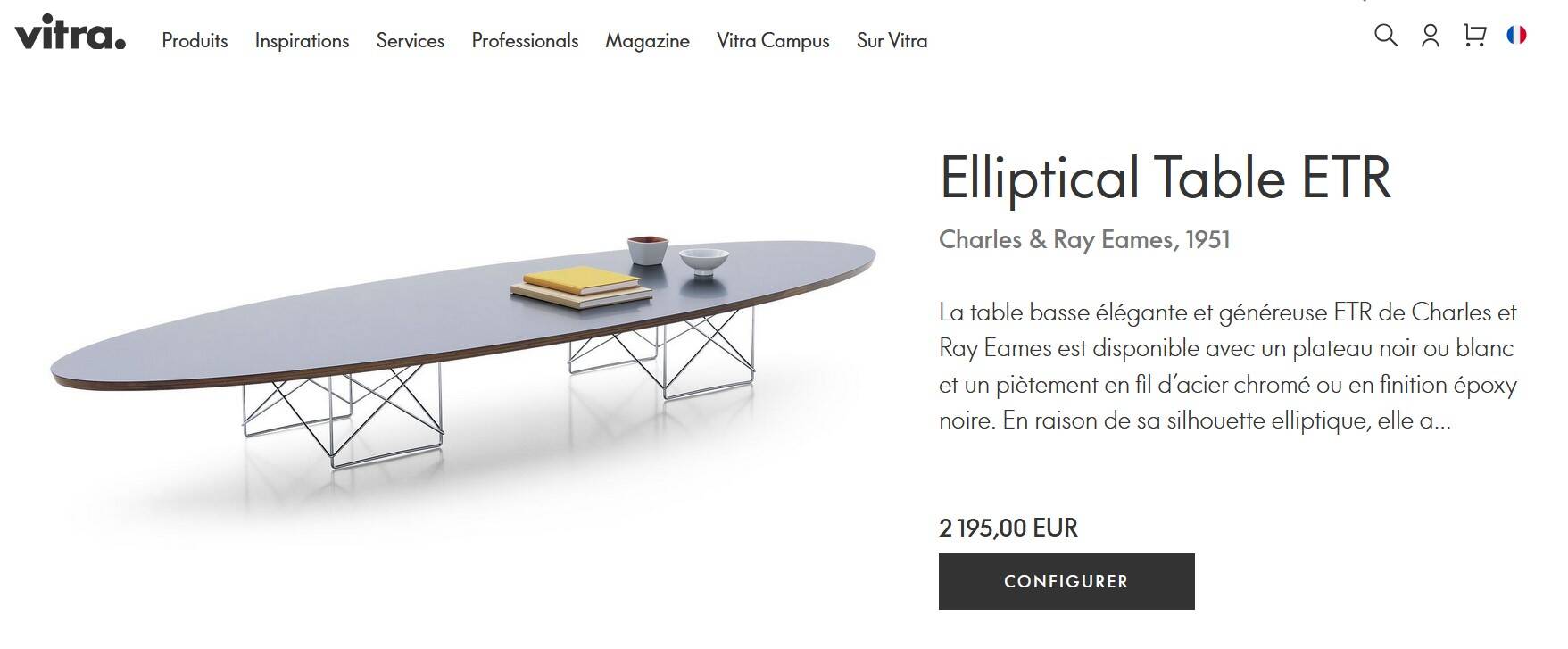 EAMES SURF COFFEE TABLE