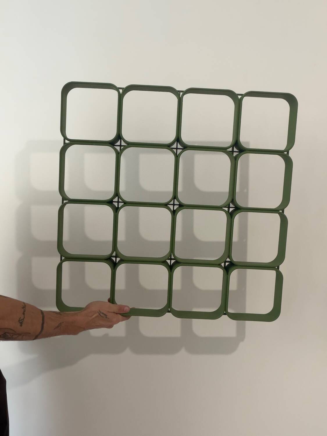 Space Age Wall or Ceiling Panel System in Green Plastic, S