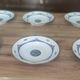 Set of 6 antique deep plates in Limoges porcelain by Jean Boyer.