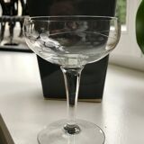 Set of 4 glasses of crystalline champagne mismatched 50s