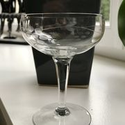 Set of 4 glasses of crystalline champagne mismatched 50s