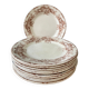 Series of 11 plates Creil and Montereau, Ceylon service