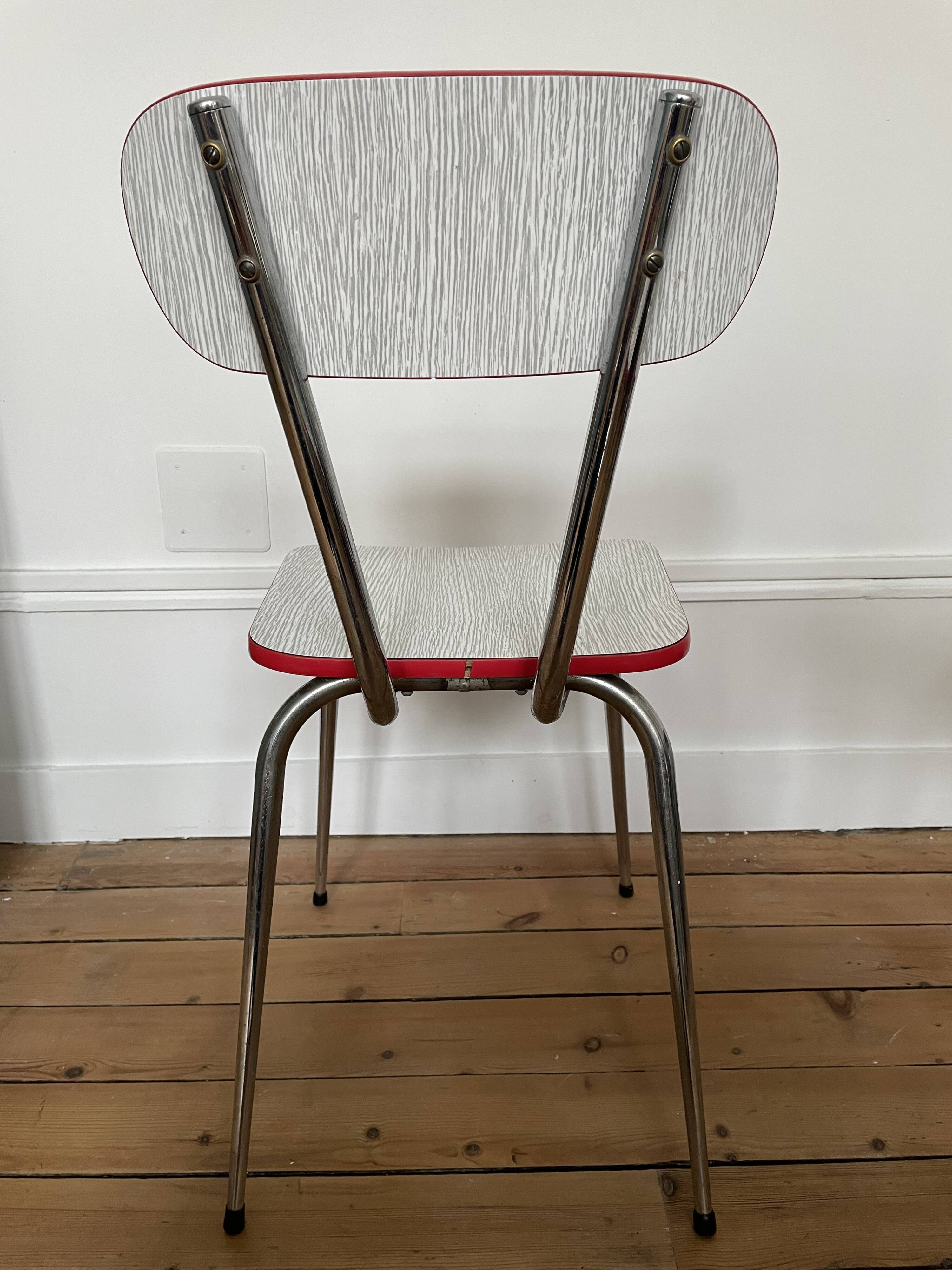 Set of 3 60s Formica chairs