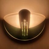 Pair of vintage gold half-moon wall sconces