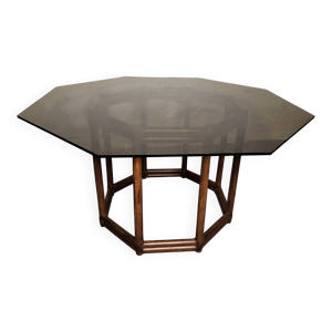 Table bois façon bambou