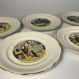 5 Digoin plates children's nursery rhymes