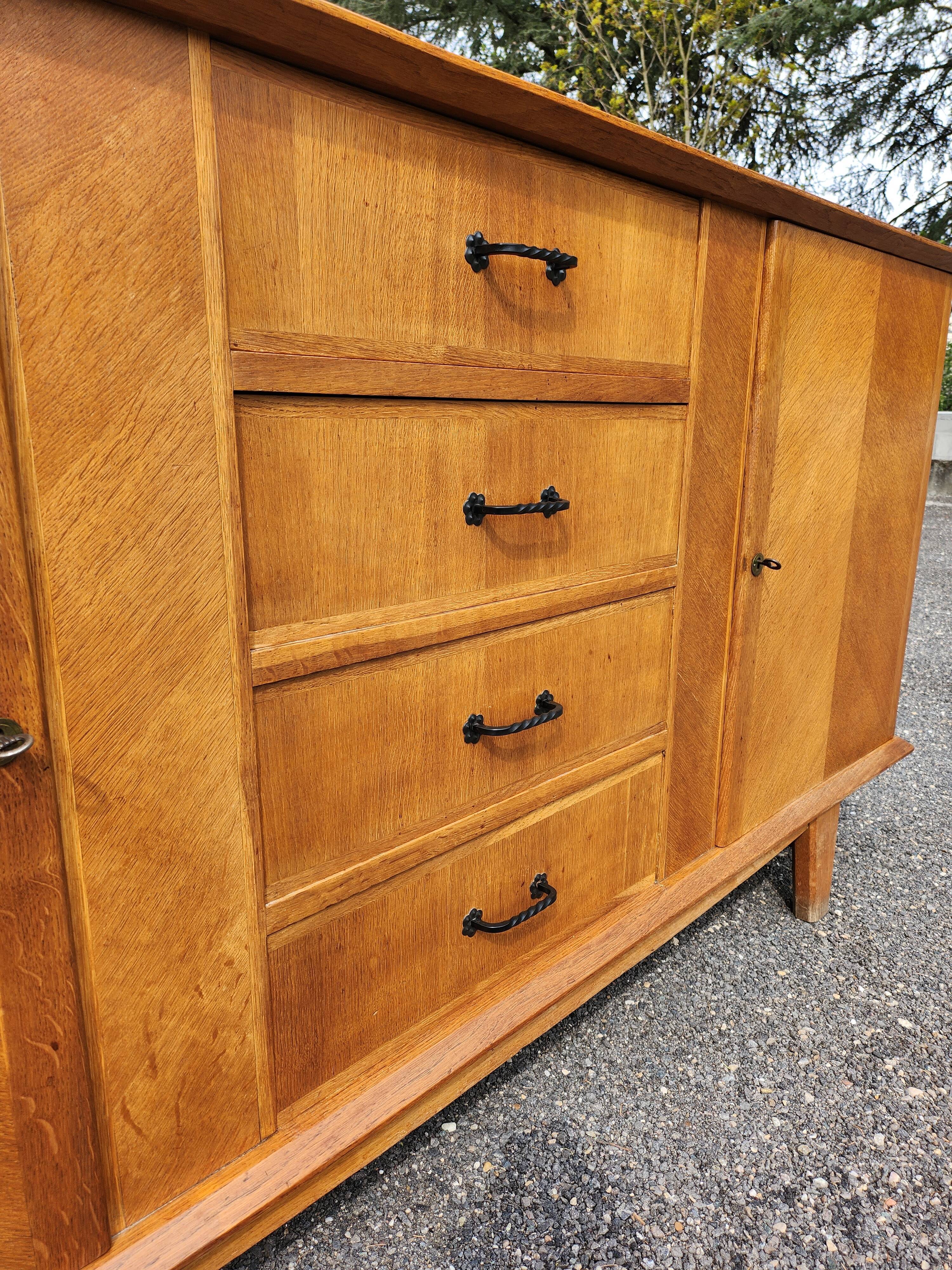 Light oak vintage sideboard