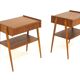 Set of 2 Scandinavian teak bedside tables, Carlström, Sweden, 1960