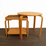 Ikea Vintage Brunabo plywood nesting table - trolley from the eighties