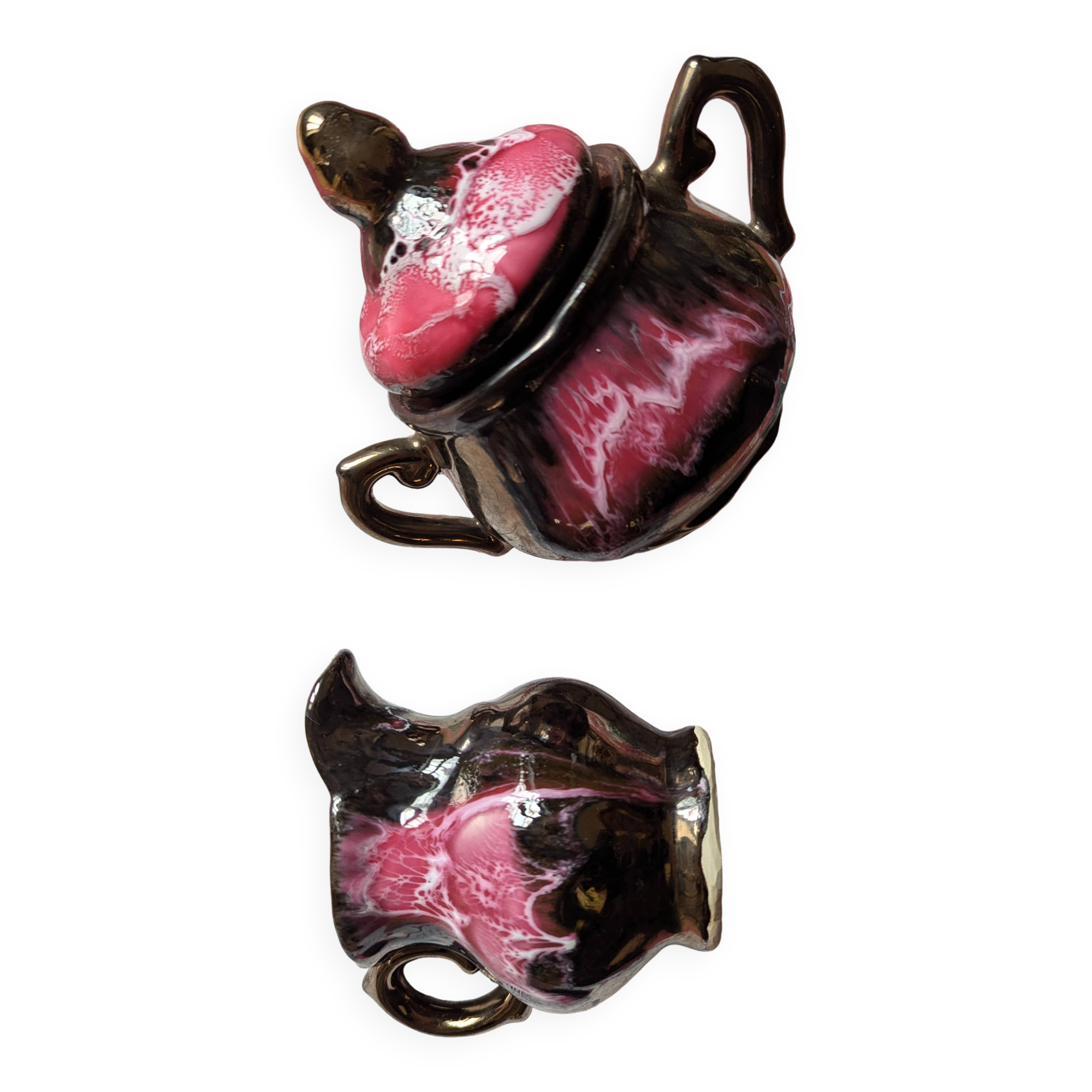 Vallauris sugar bowl + milk jug