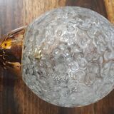 Paire d'appliques laiton et verre 60'