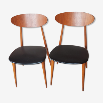 Paire de chaises vintage scandinaves