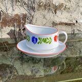 Porcelain sauce dish Alfoldi traditional Hungarian décor Vintage 70s-80s