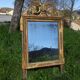 Antique mercury mirror, Louis XVI style gilded frame, 84x50cm