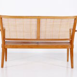 Cane bench by Rudolf Frank & Erwin Behr