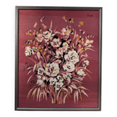 Grande tapisserie florale vintage 