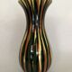 Saint Clement's diabolo vase, decorated with hand-painted polychrome flames, numbered 1950/1960