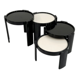 Set of 4 nesting tables by Gianfranco Frattini for Cassina, 1970