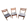 Vintage Scandinavian chairs 1970 teak and skaï