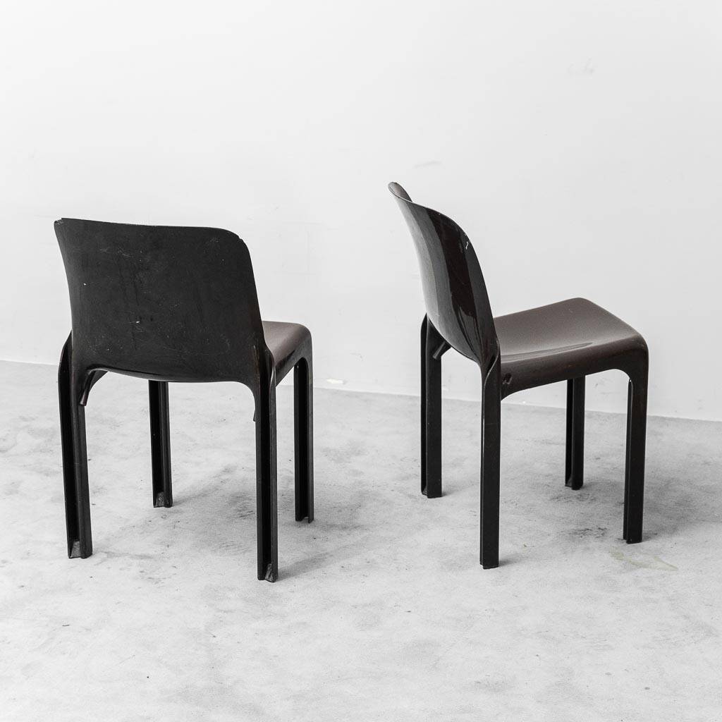 Pair of Selene chairs by Vico Magistretti for Artemide – iconic 1960s plastic design