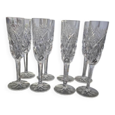 8 crystal champagne flutes from Saint-Louis – Florence model