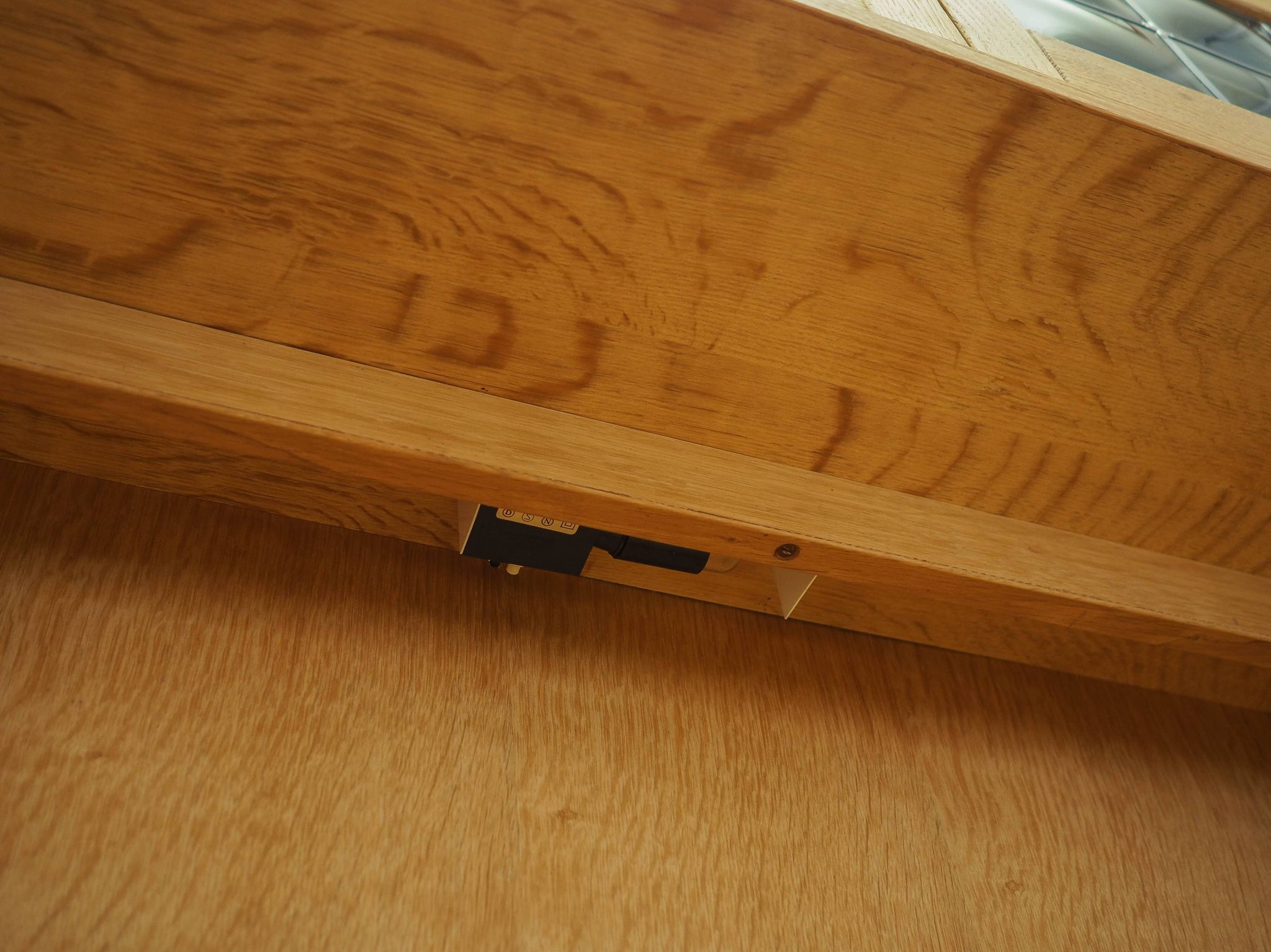 Henning Kjærnulf Oak Bookcase with Glass Doors, Danish 1960s
