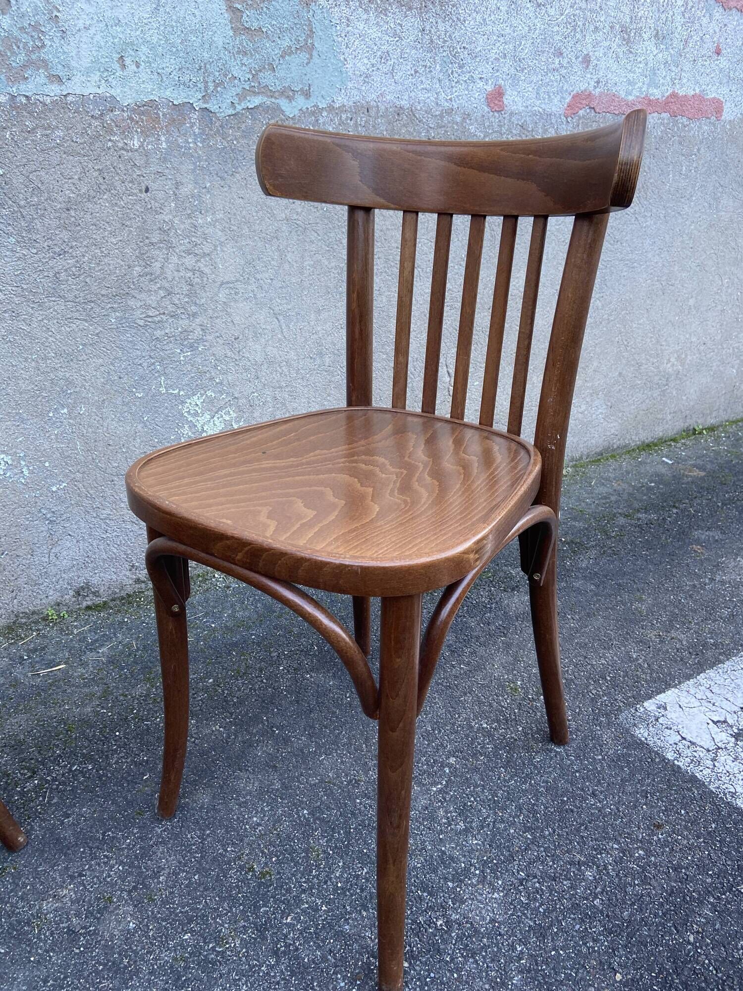 Lot de 6 chaises viennoise bois courbé 1970