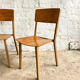 Série de 4 chaises d’école taille adulte