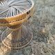 Vintage antique rattan wicker chair armchair