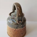 Teapot in pyrite and enameled stoneware signed Pierre Digan in La Borne