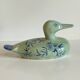 Vintage Blue Ceramic Duck