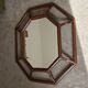 Vintage Italian mirror bamboo and rattan Riviera bohemian chic 1970s