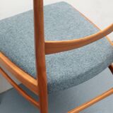 1950s chair in cherrywood, fresh fabric