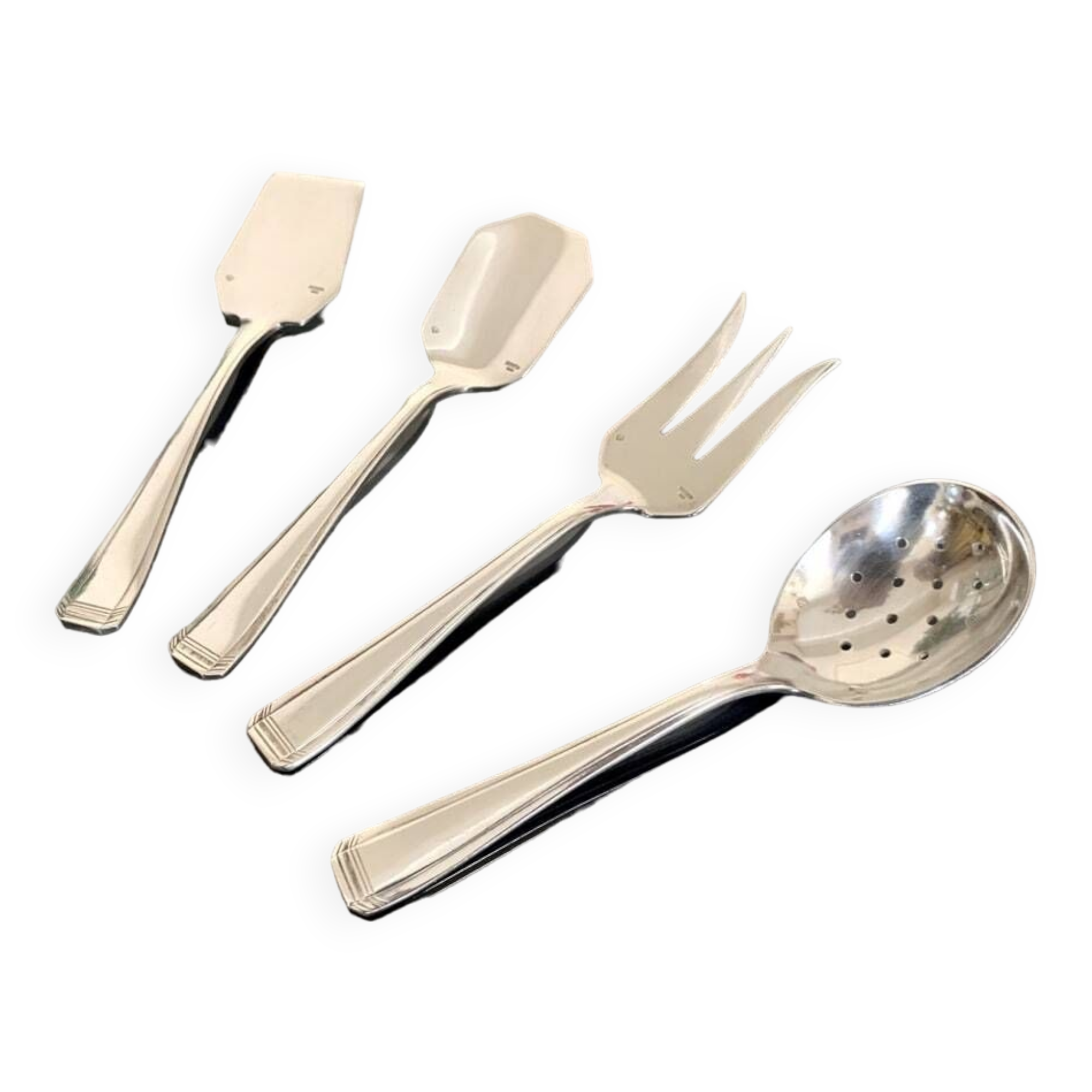 Cutlery for Mignardises in Silver Metal - Art Deco Argental Fork Spoon