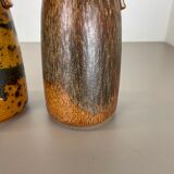 Set of Two Pottery Fat Lava Vases "Multi-Color" by Scheurich, Germany, 1970s