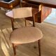 Chaise scandinave vintage en bouclette terracotta « Else »