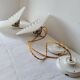 Duo de suspensions en opaline blanche