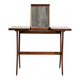 Scandinavian teak vanity table with integrated mirror, 1960s