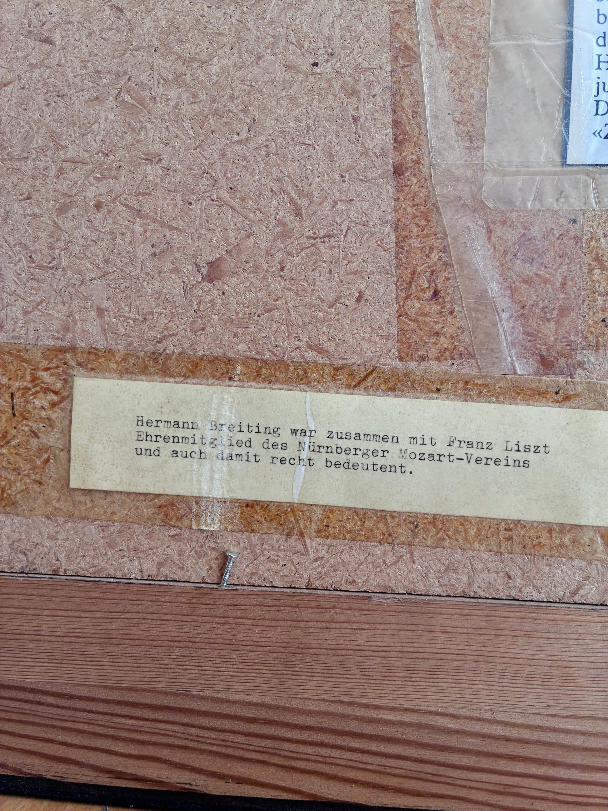 Antique original oil painting of a German opera tenor, large 19th century portrait