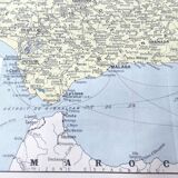 Spain and Portugal vintage map 43x43cm from 1950