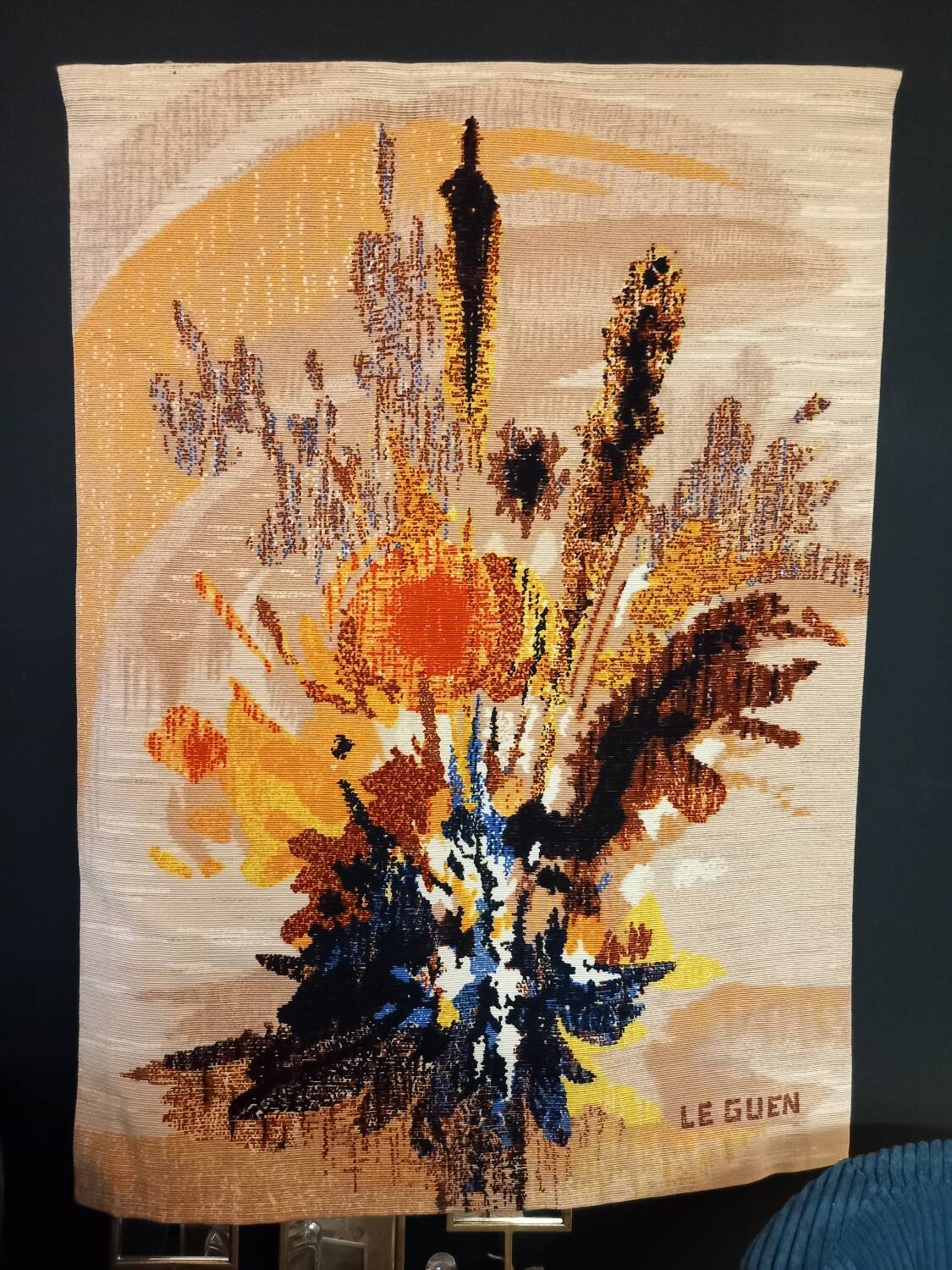Paris-Aubusson tapestry Manufacture Robert Four. Aurora Flower