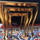 Venitian side tables gilded wood with gold leaf