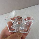 Ancien bougeoir, forme héxagone Jardy, en cristal de Saint Louis