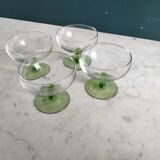 Set of four vintage French glasses for liquor