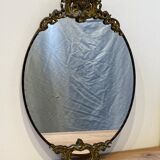 Oval bronze mirror